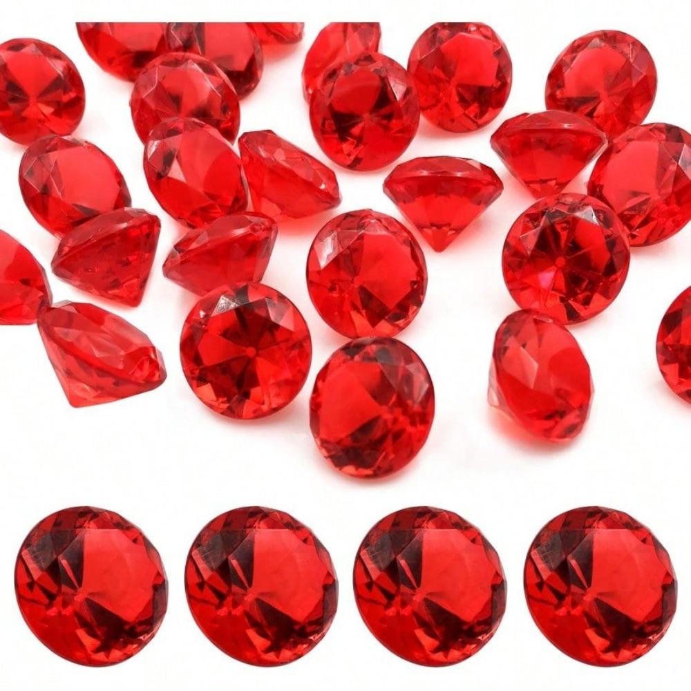 LYHLYA Paket med 100 Ädelstenar för Barn, Akryldiamanter, 25 mm, Dekorativa Diamanter, Akrylädelstenar, Falska Ädelstenar för Vasfyllning