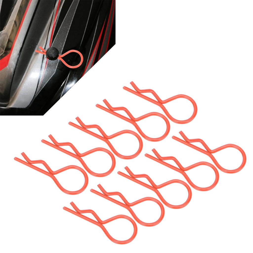 10Pcs 13MM RC Car   Clip RShape Metal Body Clips Pins for 1Celsius5 1Celsius6 1Celsius8 1Celsius10 RC Car(Blue )