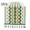 Jacquard Table Runner Geometric Runner, Colorful Triangles Vintage Floral Tassel Edge with Edges for Home Farmhouse Dining Decor Soft