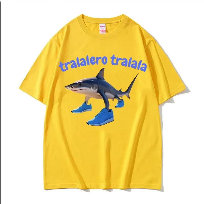 

Tralalero Tralala The Drip Shark Funny T Shirts Women Clothing Fashion Gothic Tshirt Summer Pop T Shirt Tops 4XL