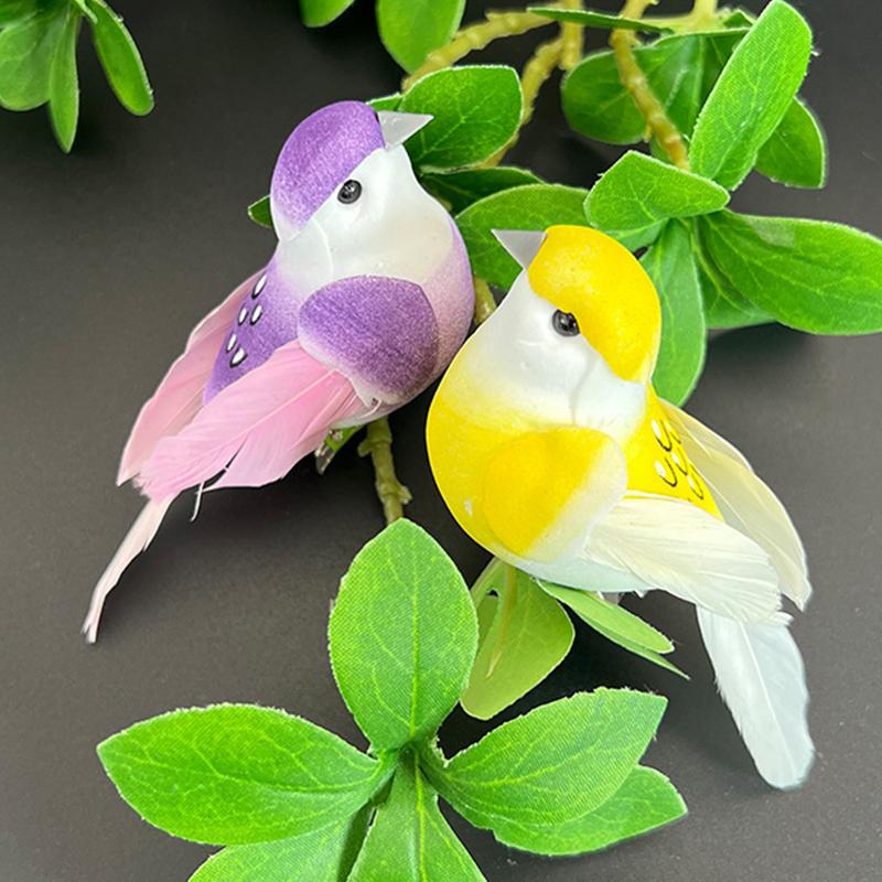 Cute Artificial Birds Fake Foam Animal Simulation Feather Birds Models Tit Diy Craft Home Garden Ornament Decoration