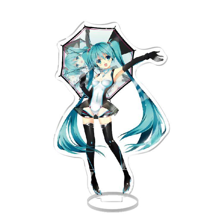 Anime Acrylic Stand Double Sided Artwork  Hatsune Miku Sakura Miku School Campus Figure Merchandise Otaku Collection