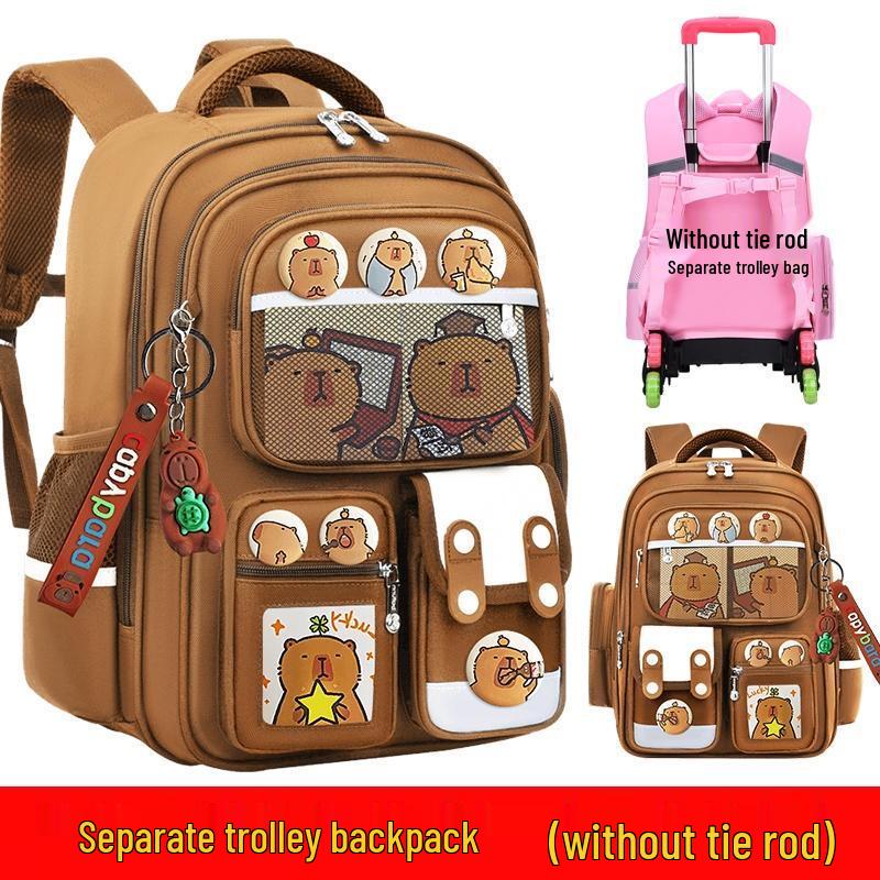 MIAOQIAO Student Burden-Reducing School Backpack One Size коричневый