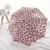 Portable Folding Umbrella with Leopard Print - Sturdy Iron Frame,8-Rib Design Ideal for Year-Round Use,Great for Home And Outdoor Travel