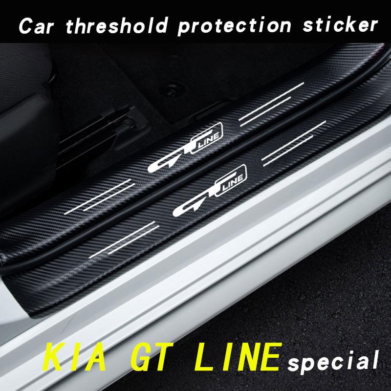 Doorsill Protective Sticker Tape For KIA GT LINE K2 Sportage Stinger Sorento Ceed Soul Sorento VENGA KX5 K3 K4 K5 Accessories