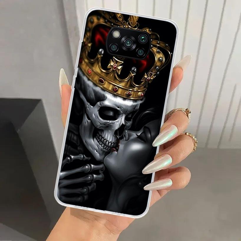 Grim Reaper Skull Skeleton Phone Case for Xiaomi Poco X5 X6 X7 Pro F7 Ultra M7 Redmi 15 15C 13 13C 12 12C 10 10A 10C 9 9A 9C 9T