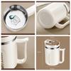 Coffee Cup Grey Creative Drinking Cup Portable Office Large Capacity Covered Milk Mug for Kitchen Travel Water Bottle Thermoses