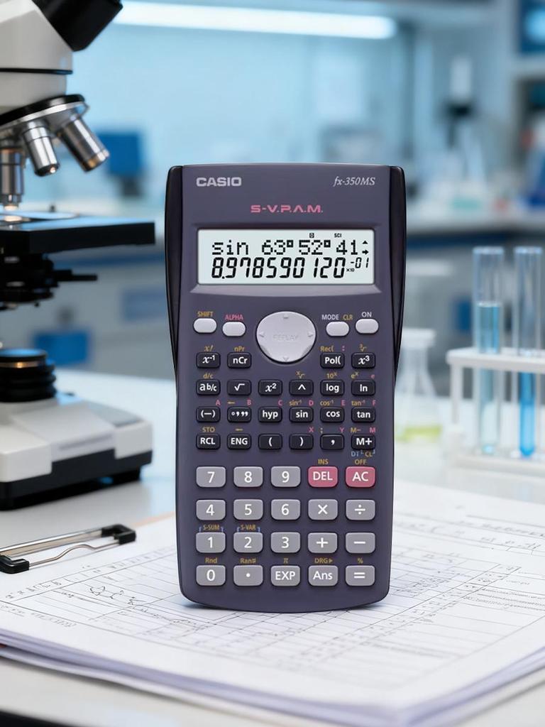 Casio Wissenschaftlicher Taschenrechner - Geeignet für Arbeit und Schule FX-350MS-SCHWARZ
