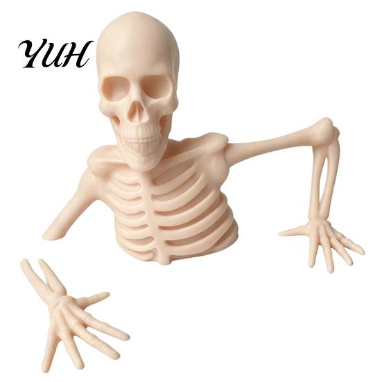 Glowing Skeleton Decor for Garden Halloween Planter Ornament, Glow-in-The-Dark Figurine, Break Through The Unique Gift Horror Fans Soil Human