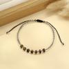 Boho Damen Fußkettchen Premium Ausgewählter Kaiserstein Handgeflochten Verstellbares Fußarmband Strandurlaub Knöchel Accessoire