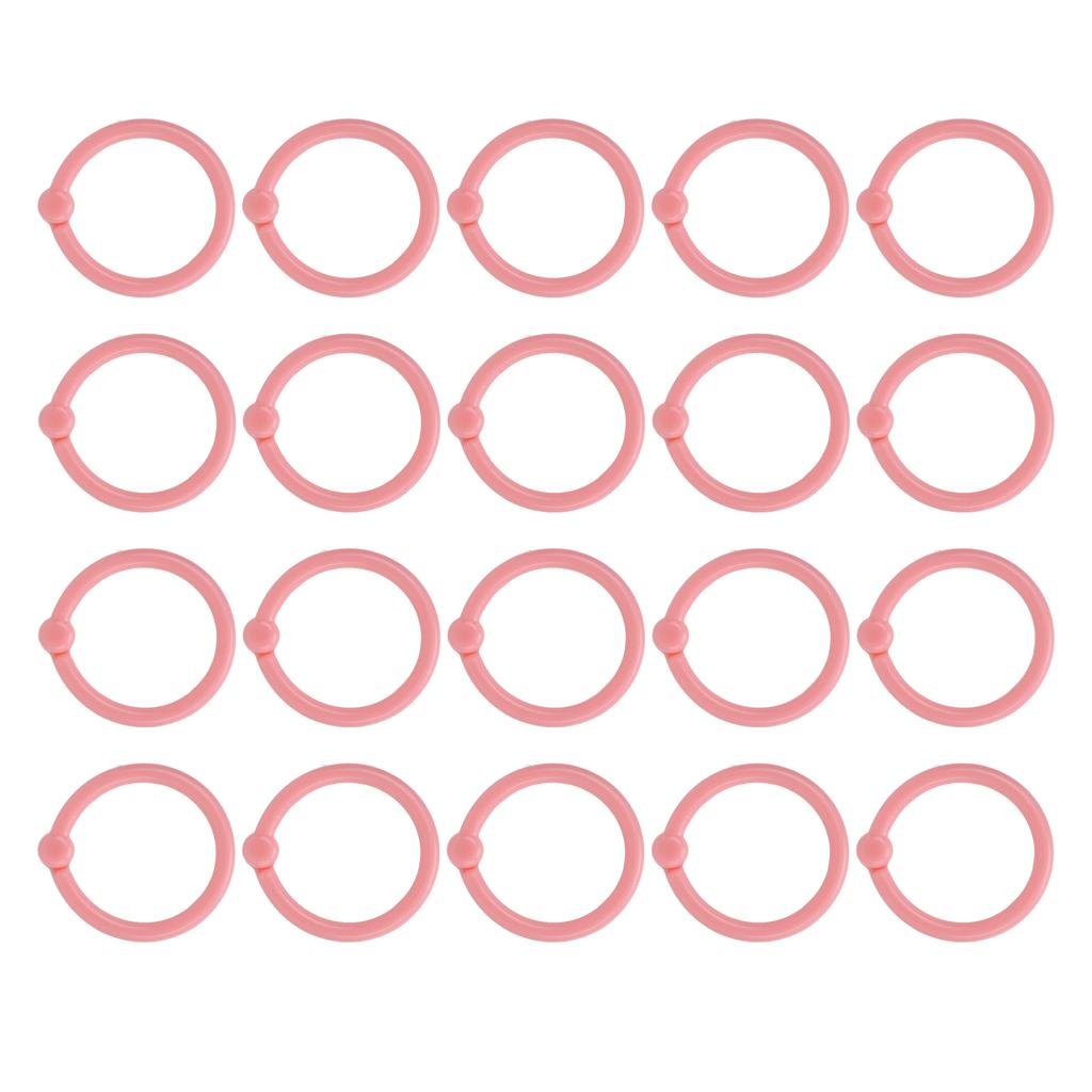 40 Pcs Rings Multifunction Multiple Colors Round Hole Loose Lf Paper Single Rings
