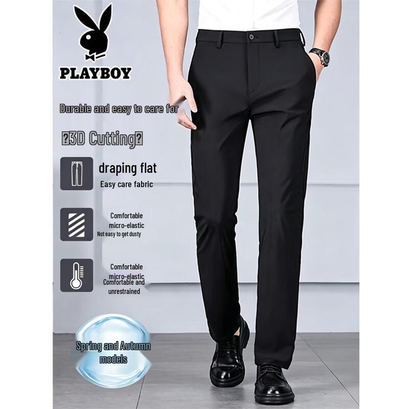 Playboy Men's Stretch Casual Dress Pants
