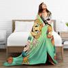 Soft Warm BlanketChild Camping Cupheads & Mugmans Bedding Throws Cartoon Flannel Bedspread For Bedroom Novelty Sofa Bed Cover