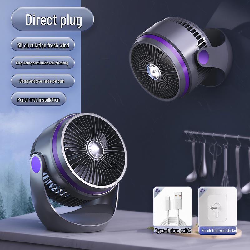 

2025 Портативный настольный вентилятор с зарядкой от USB для дома, кемпинга и общежития