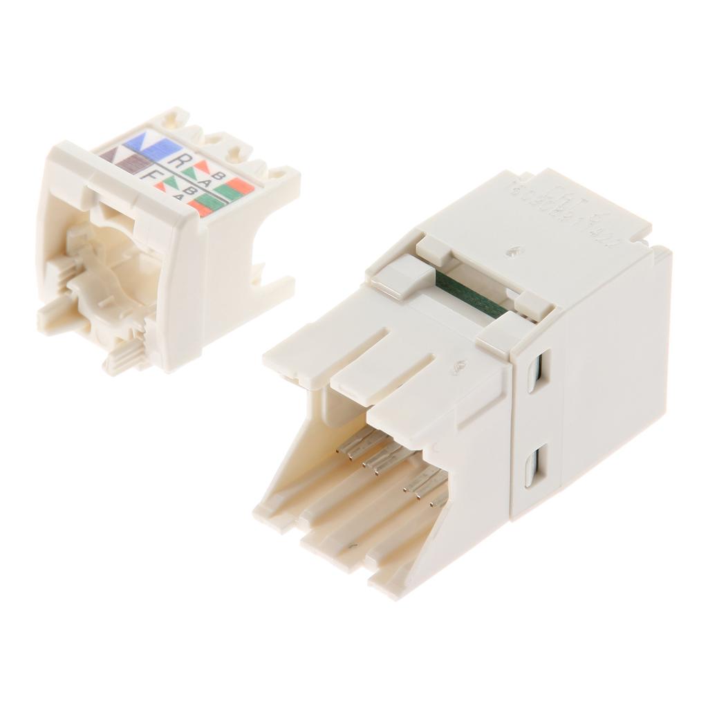 Panduit Cat6 Rosette Box Kit with Shutter, 6 Outlets, White, JOQ6H600