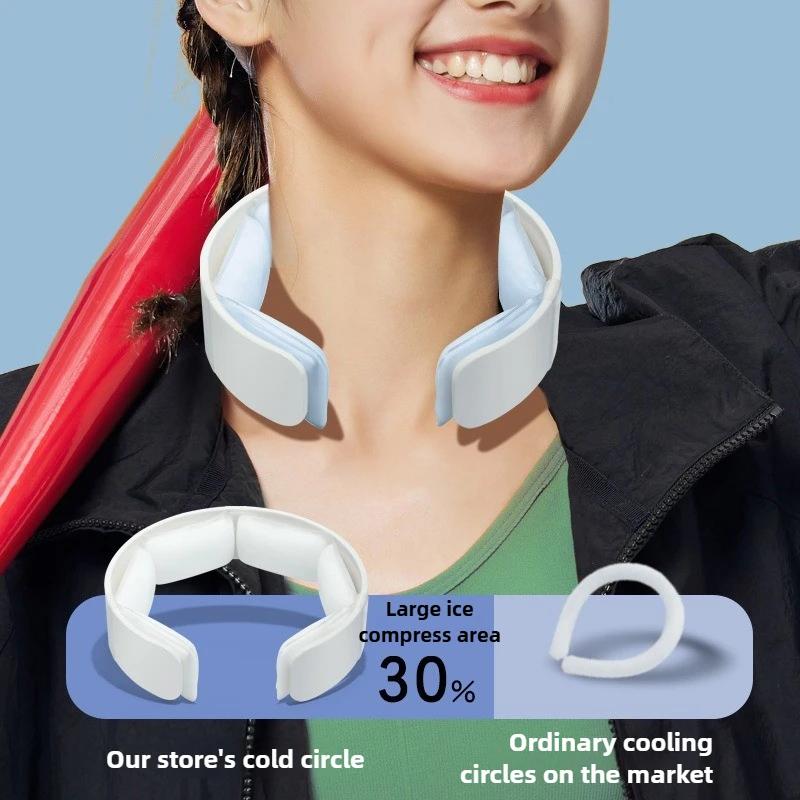 Summer Natural Cooling Cube Cooling Neckband Indoor Outdoor Sports Leisure Activity Neckband Under 28 Degrees Anywhere Neckline