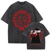 Washed Vintage Anime Hellsing Abraham Van Helsing Vampire Alucard Double Sided Print Tshirts Unisexs s Unisexga Oversized T Shirts