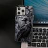 Black crow pattern Phone Case for iPhone 16 15 14 13 12 11 Pro  Max Plus shock-proof back cover anti-fingerprint