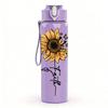1 PZ Semplice Girasole Stelo Linea 750ml Colore Plastica Borraccia Sportiva Tappo Flip a Cannuccia Anti-perdita Adatta per Sport Ufficio Uso Domestico
