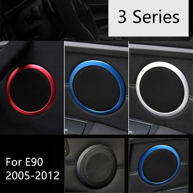 Car Door Speaker Ring Sound Decorations Loudspeaker Trim Car Accessories for E90 3 Series 320 325 2005-2012 Car Styling