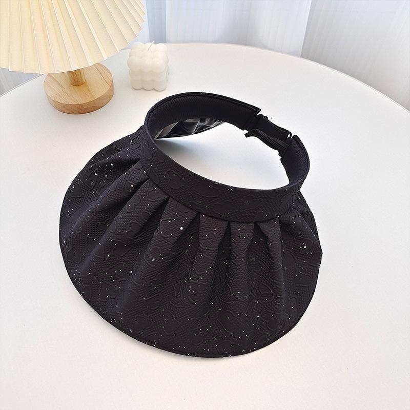 Empty Top Hat Women's Summer UV Protection Sunshade Sunscreen Hat Large Brim Foldable Cycling Sun Hat