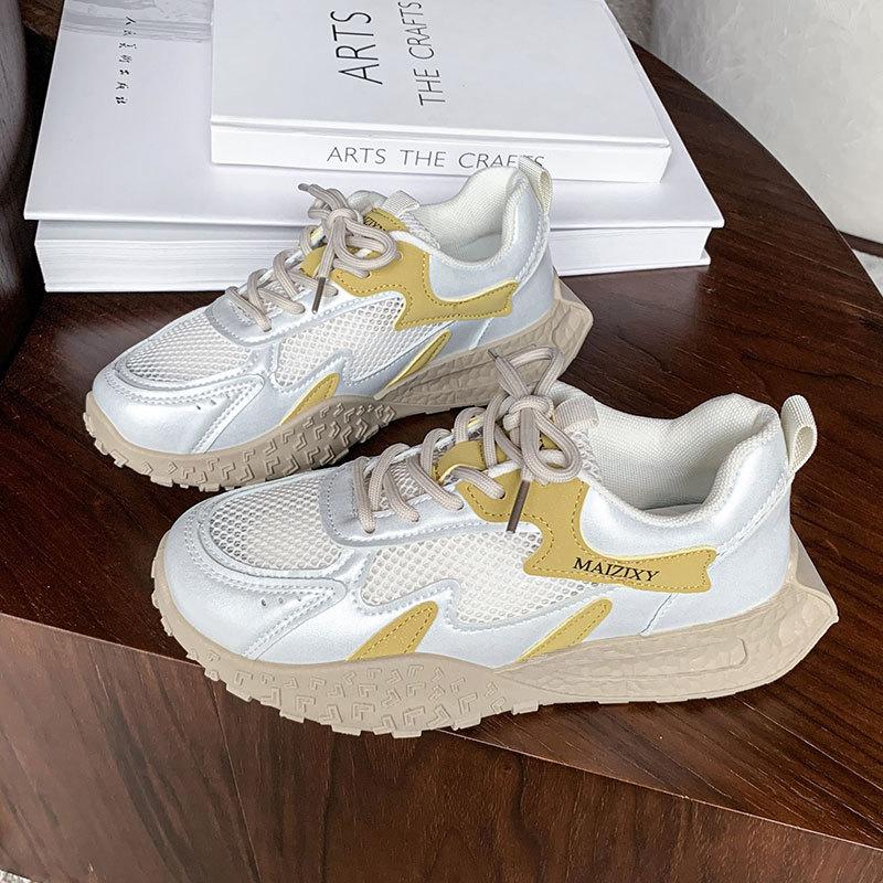 Fashion, casual, comfortable and lightweight sports Forrest Gump shoes for women's 2025 summer new mesh breathable and lightweight Dexun dad shoes