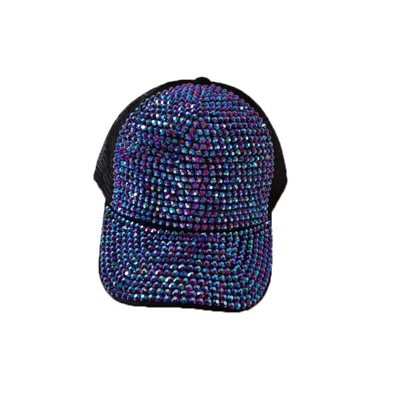 Douyin Internet celebrity hat women's tide spring rhinestone mesh hat fashionable personality versatile women's cap sun hat