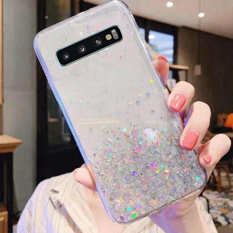 Třpytivé měkké pouzdro na telefon pro Samsung Galaxy S10 Plus S 10 G975F G975F/DS Silikonové měkké zadní kryt pro Samsung S10+ s10 +