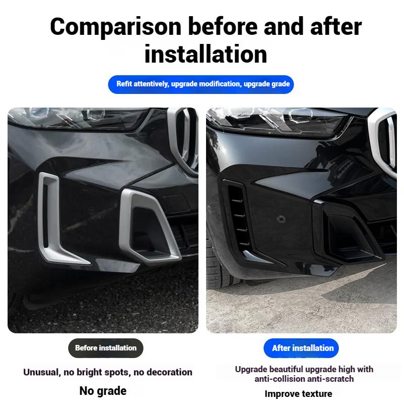For BMW X5 G05 M Sport LCI -2025 Front Bumper Fog Light Frame Cover Car Fog Lamp Body Kit Splitter Cover Grille Sticker