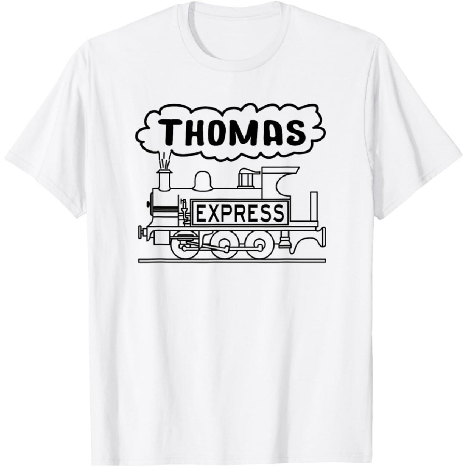 Футболка с именем Томас, паровоз, локомотив(1) XXXXXL белый