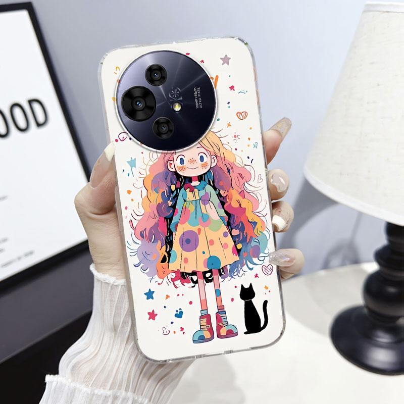 For TCL 50 SE 50 50XE 50XL NxtPaper 5G Case Cover For TCL 505 501 Marble Clear Soft Silicone Phone Case Cartoon Flower Fundas