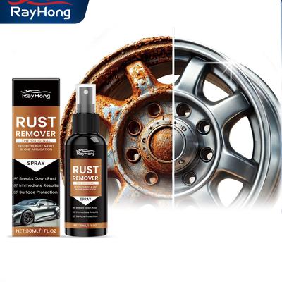 Car Rust Remover Spray Automobile Hub Rust Remover Metal Multiple Surfaces Iron Stain Cleaner Cleaning Tool Car Supplies