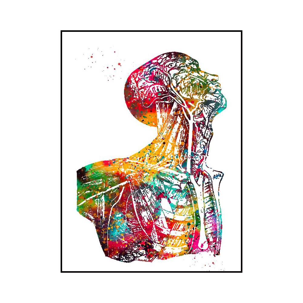 Abstract Organs Heart Skeleton Teeth Painted Wall Art Posters Home Room Decoration Canvas Painting Murals Pictures Print Artwork