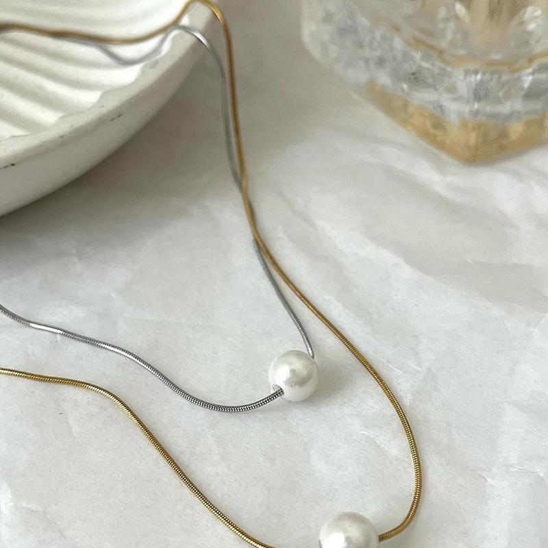 Pearl Necklace Jewelry Women's High Sense Simple Versatile Niche Design Pendant Light Luxury Necklace