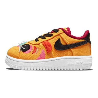 Force 1 LV8 TD Chinese New Year - University Gold Baby Sneakers Yellow White Gym-Red DQ5072-701
