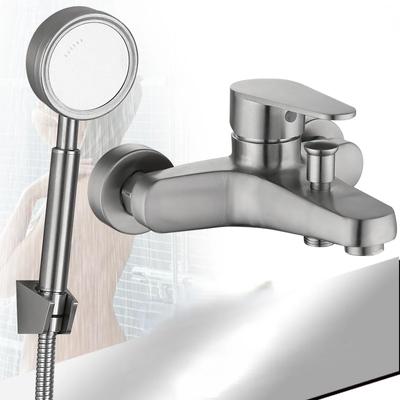 Bathtub Triple Simple Shower Set Hot and Cold Lead-free Mixing Valve Shower Faucet
