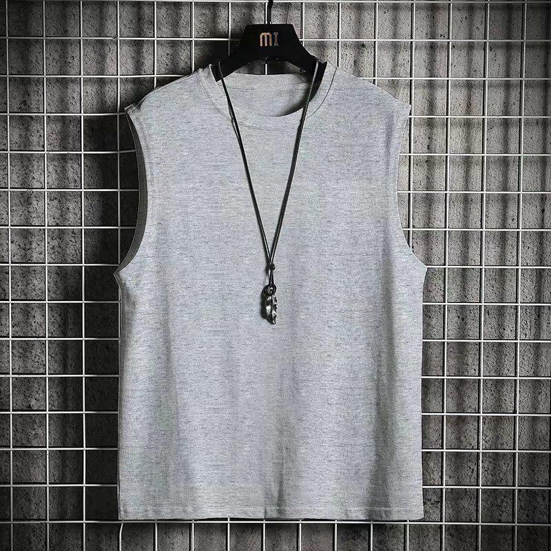 Мужской модный летний свободный хлопковый жилет без рукавов с подплечниками 5XL