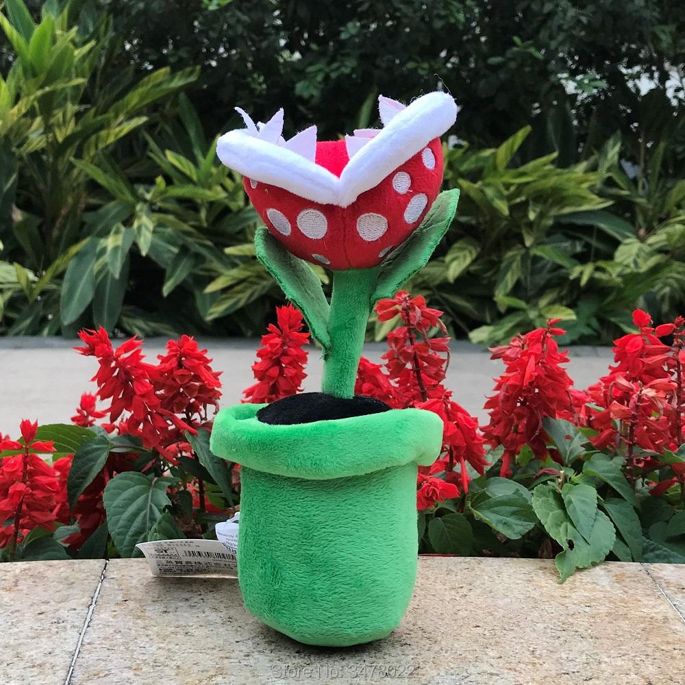 Cute Piranha Plant Plush Toy Soft Stuffed Doll Game Character Figure 21cm-23cm
