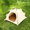 Pet Tent Outdoor Cat House with Non-Slip Bottom UV-Resistant Portable Foldable Indoor Outdoor Sunshade Cat Tent Dog House