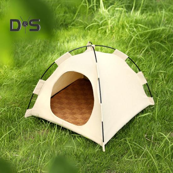 Pet Tent Outdoor Cat House with Non-Slip Bottom UV-Resistant Portable Foldable Indoor Outdoor Sunshade Cat Tent Dog House