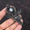 Owyhee Blue Opal Pendant Copper Wire Wrapped Pendant Handmade Cow Face Pendant Gemstone Pendant For Gift Antique Pendant Copper Wire Jewelry