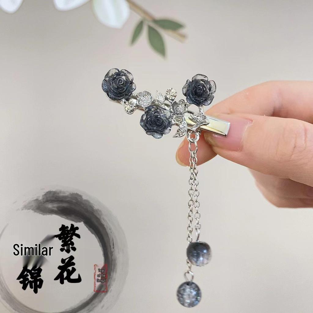 Elegant Hanfu Butterfly Hair Clip with Tassel Accent – Exquisite Chinese Style Side Hairpin