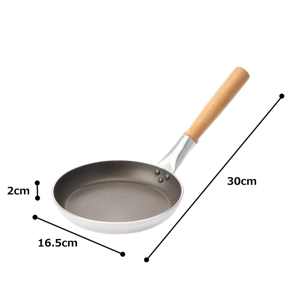 Endo Shoji Commercial Pro Select IH Oyako Nabe (Parent-Child Pot) with Side Handle, 16cm, Aluminum Body, Natural Wood Handle, AOY32