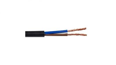 Flat Cable H03VVH2-F (OMYp) 2x1.5 Black 300/300V /100m/