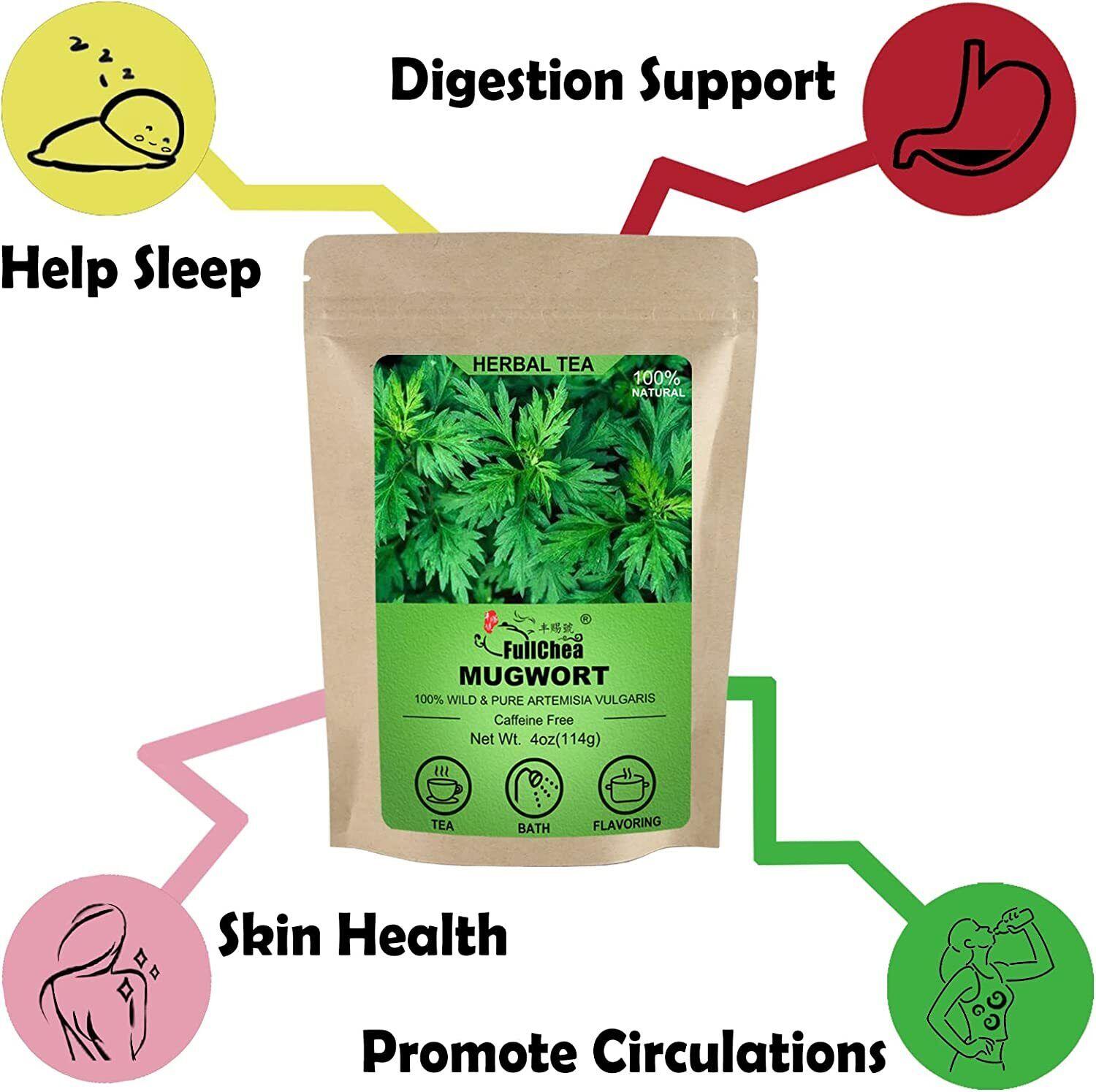 2023 FullChea сушеная натуральная трава из полыни 114 г - превосходный чай из сушеной — фото 5