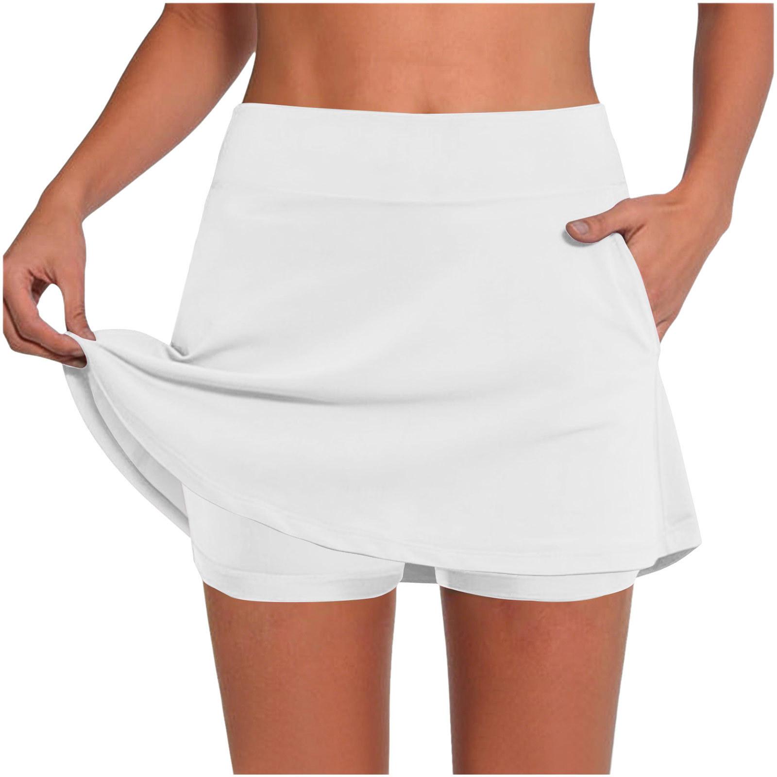 

Women s -Color Mid- Pocket Skirt-Pants: Casual Activewear Base Layer XL білий