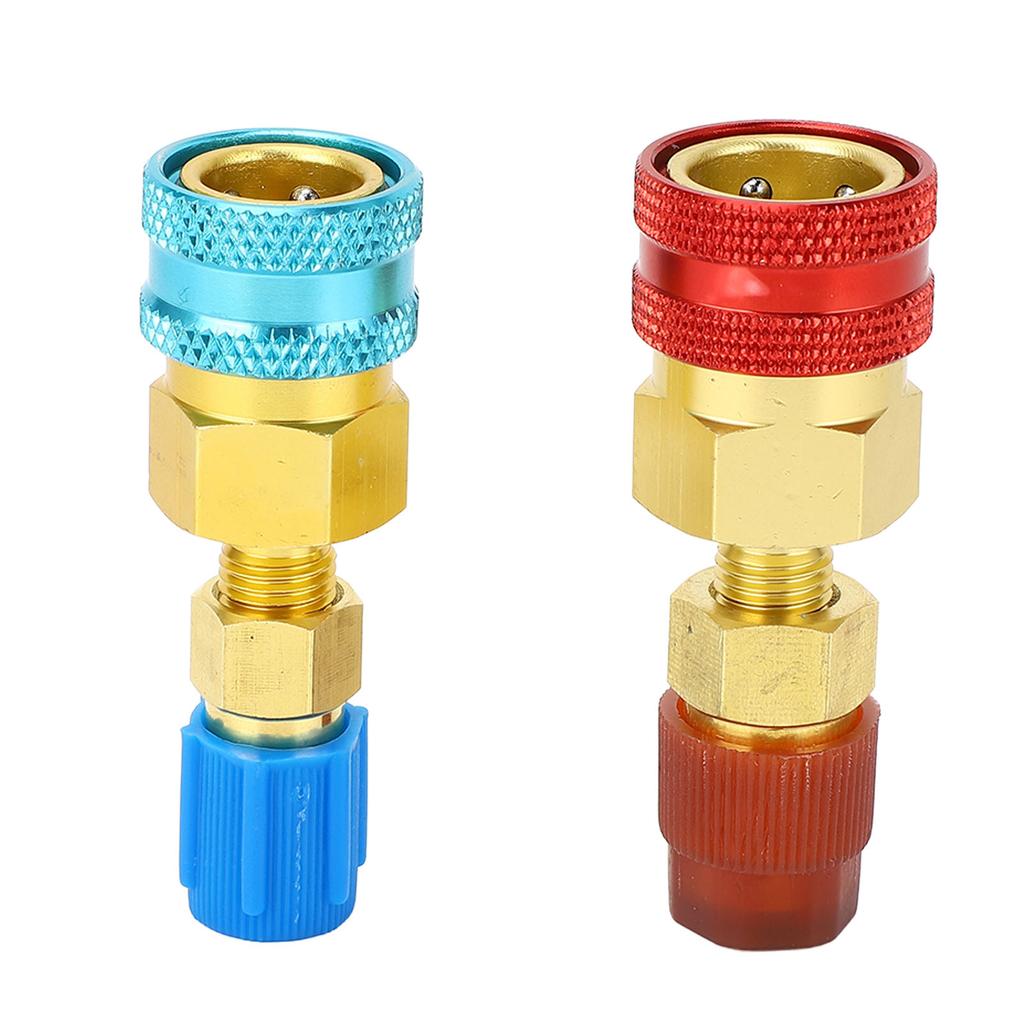 R1234yf Quick Couplers Kit Brass R1234YF to R134A Quick Coupler Adapter for Car Conditioner AC Charging
