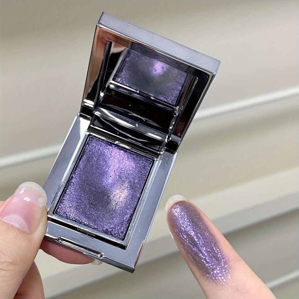 Paleta de Sombras de Ojos de Color Metálico con Brillo y Shimmer Impermeable Resistente al Sudor Fórmula Suave Difuminable para Festivales de Música Fiestas