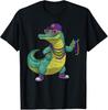 Alligator Mardi Gras T Shirt - Cool Crocodile Design