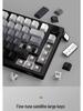 Custom Three-Mode Mechanical Keyboard: Wireless Bluetooth, Gaming & E-Sports with Side-Engraved Keycaps, Tri-Color Design & Control Knob.
